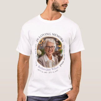 Elegant In Loving Memory Memorial Funeral Keepsake T Shirt
