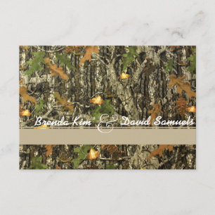 Elegant inbjudan för Camo jaktbröllop