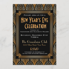 Elegant inbjudan för party för 20-talDeco