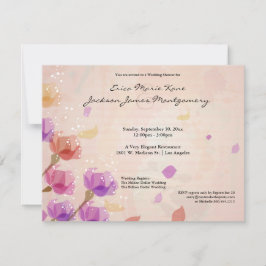 Elegant inbjudan för vattenfärgtulpanmöhippa