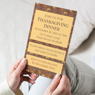 Elegant inbjudan med höstlöv