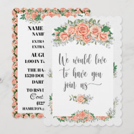 Elegant inbjudan på linnepapper