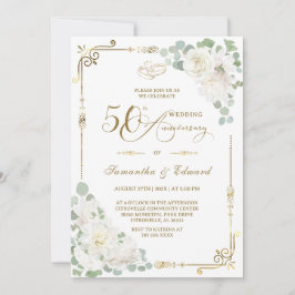 Elegant inbjudan till 50-års bröllopsjubileum
