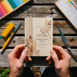 Elegant - inbjudan till botaniskt bröllop