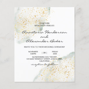 Elegant Inbjudan till bröllop-ceremonin. Flyer