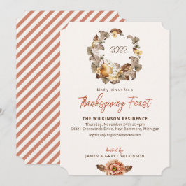 Elegant Inbjudan till Thanksgiving av höstbjörn Pe
