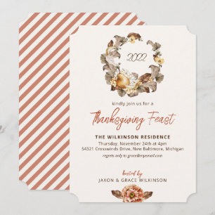 Elegant Inbjudan till Thanksgiving av höstbjörn Pe