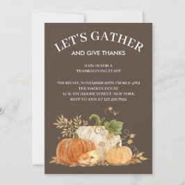 Elegant inbjudan till Thanksgiving-middag
