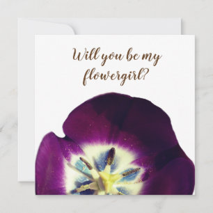 Elegant inbjudan Vill du vara min blomsterflicka