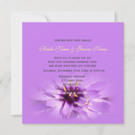 Elegant, inbjudningar till söt lila-blommor