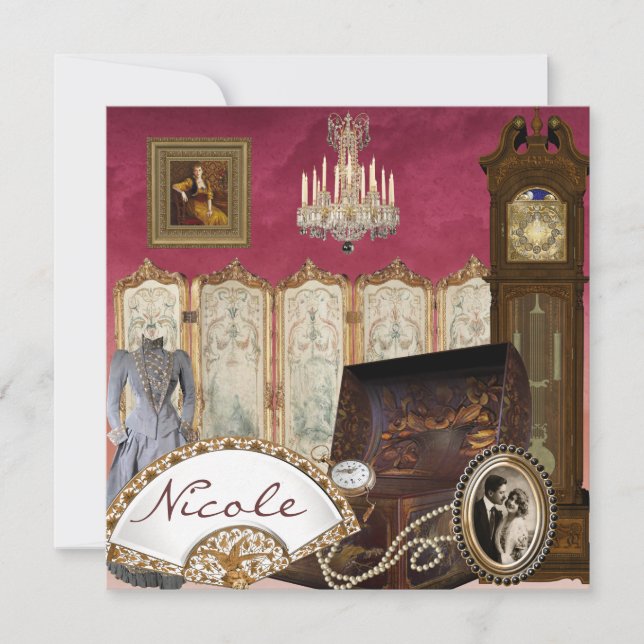 ELEGANT Inbjudningskort för möhippan (Framsida)