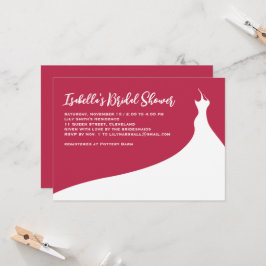 Elegant Inbjudningskort för möhippan viva magenta