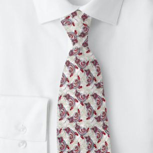Elegant Indian Paisley Grått Cherry Red Neck Tie Slips