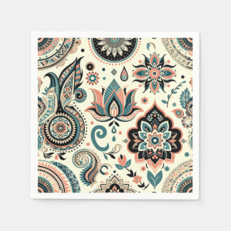 Elegant Indian Patterned Papper Napkins Pappersservett