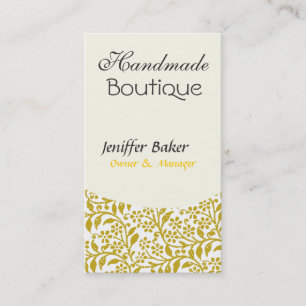 Elegant Indie blom- konststildesign Visitkort