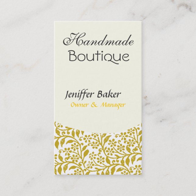 Elegant Indie blom- konststildesign Visitkort (Framsida)