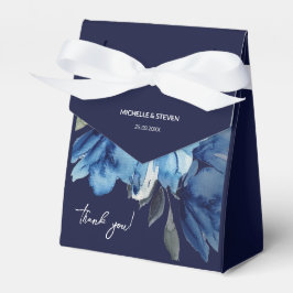 Elegant Indigo Blå Akvarellkonst Presentaskar