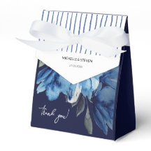 Elegant Indigo Blå Akvarellkonst