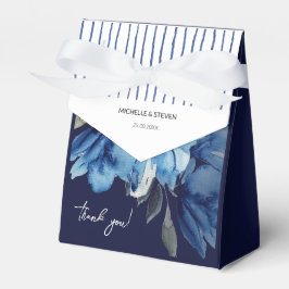 Elegant Indigo Blå Akvarellkonst Presentaskar