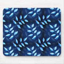 Elegant Indigo Blue Plant Mönster