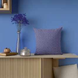 Elegant Indigo Diamond Mönster Dekorativ kudde