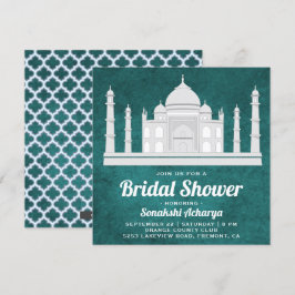 Elegant indisk Taj Mahal bröllopsdusch-inbjudan Inbjudningar