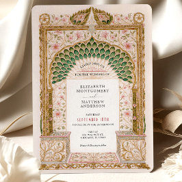 Elegant Indiska Bröllop-Blommigten Arch Motif Inbjudningar