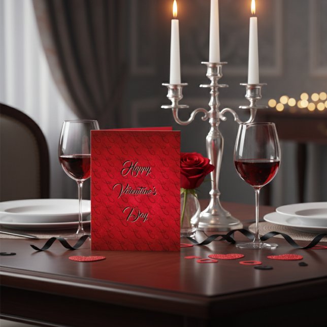 Elegant Infinite Kärlek Valentines day Card Kort (Skapare uppladdad)