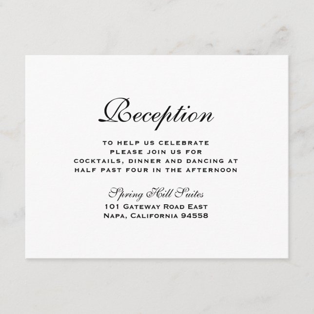 Elegant infogningkort tilläggskort (Framsida)