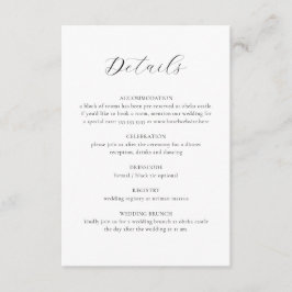 Elegant Information om fintvätt av Blommigt Callig Tilläggskort