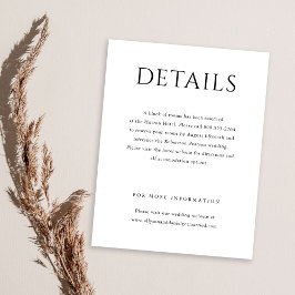 Elegant Initial Script Monogram Klassisk Bröllop Tilläggskort