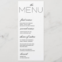 Elegant Initialer Bröllop Menu