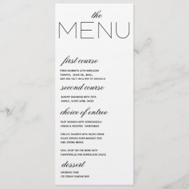 Elegant Initialer Bröllop Menu Meny