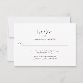 Elegant Initialer Refined Bröllop Design OSA kort
