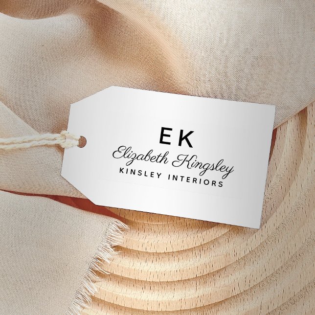 Elegant initialer Skript Namn Monogram Självfärgande Stämpel (Skapare uppladdad)