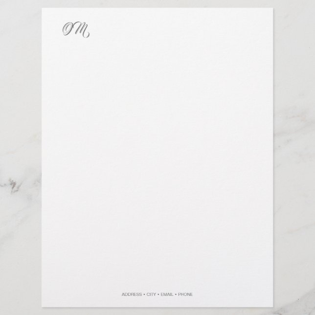 Elegant Initialer Stationery Brevhuvud (Framsida)