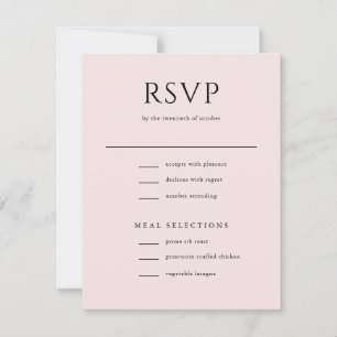 Elegant Initialt skript Monogram Rosa Bröllop OSA Kort