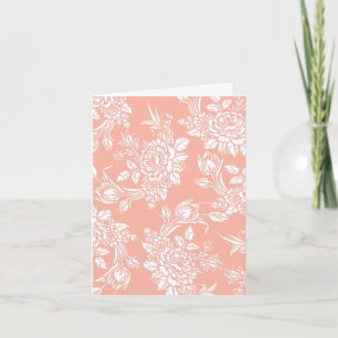 Elegant Inkluderat Blommigt Blankt anteckningskort