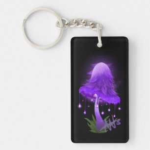 Elegant Inky Cap Glowing Lila Mushroom