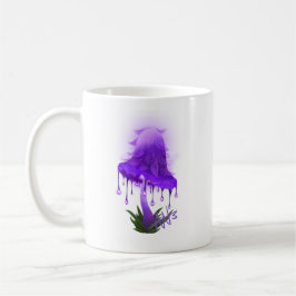 Elegant Inky Cap Glowing Lila Mushroom Mugg