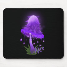 Elegant Inky Cap Glowing Lila Mushroom