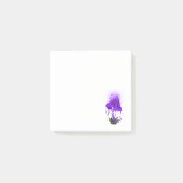 Elegant Inky Cap Glowing Lila Mushroom Post-it Block