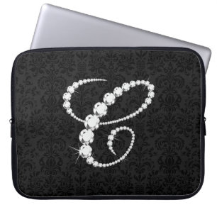 Elegant Inledande C-mousserande diamanter-Monogram Laptop Fodral