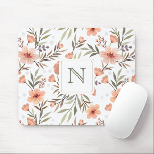 Elegant, inledande vacker pastel blommigt gräns musmatta