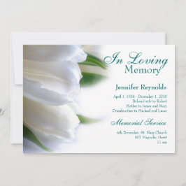 Elegant inramad fotominne Begravningsgudstjänst Inbjudningar
