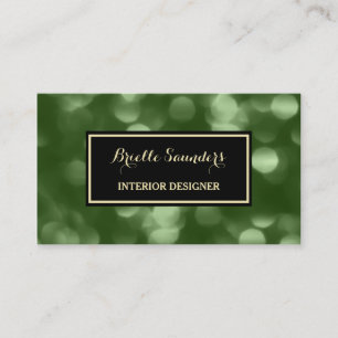Elegant inredingsdesign glamorösa gröna Luxe Bok Visitkort