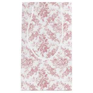 Elegant inristad rosa- och vitblommigt Toile
