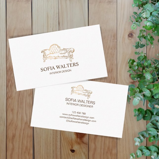 elegant insida designer-startstation soffa visitkort (Skapare uppladdad)