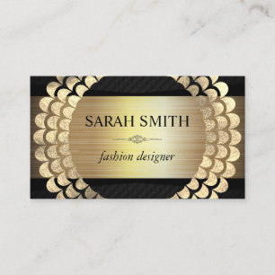 Elegant Inslag / Golden Foil Flake Mönster Visitkort