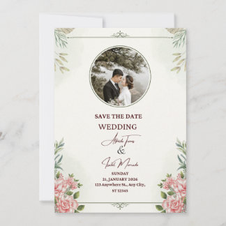 Elegant inspirational wedding card julkort